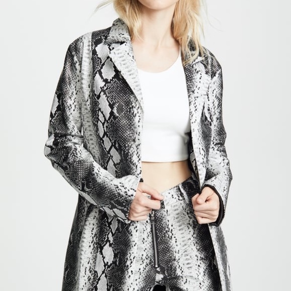 I Am Gia Snakeskin Brandy Trench Coat 